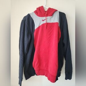 Nike Men's Red and Black Sweater, Size M